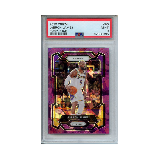 Lebron-James-Purple-Ice-2023-Prizm-PSA-9-Vorderseite