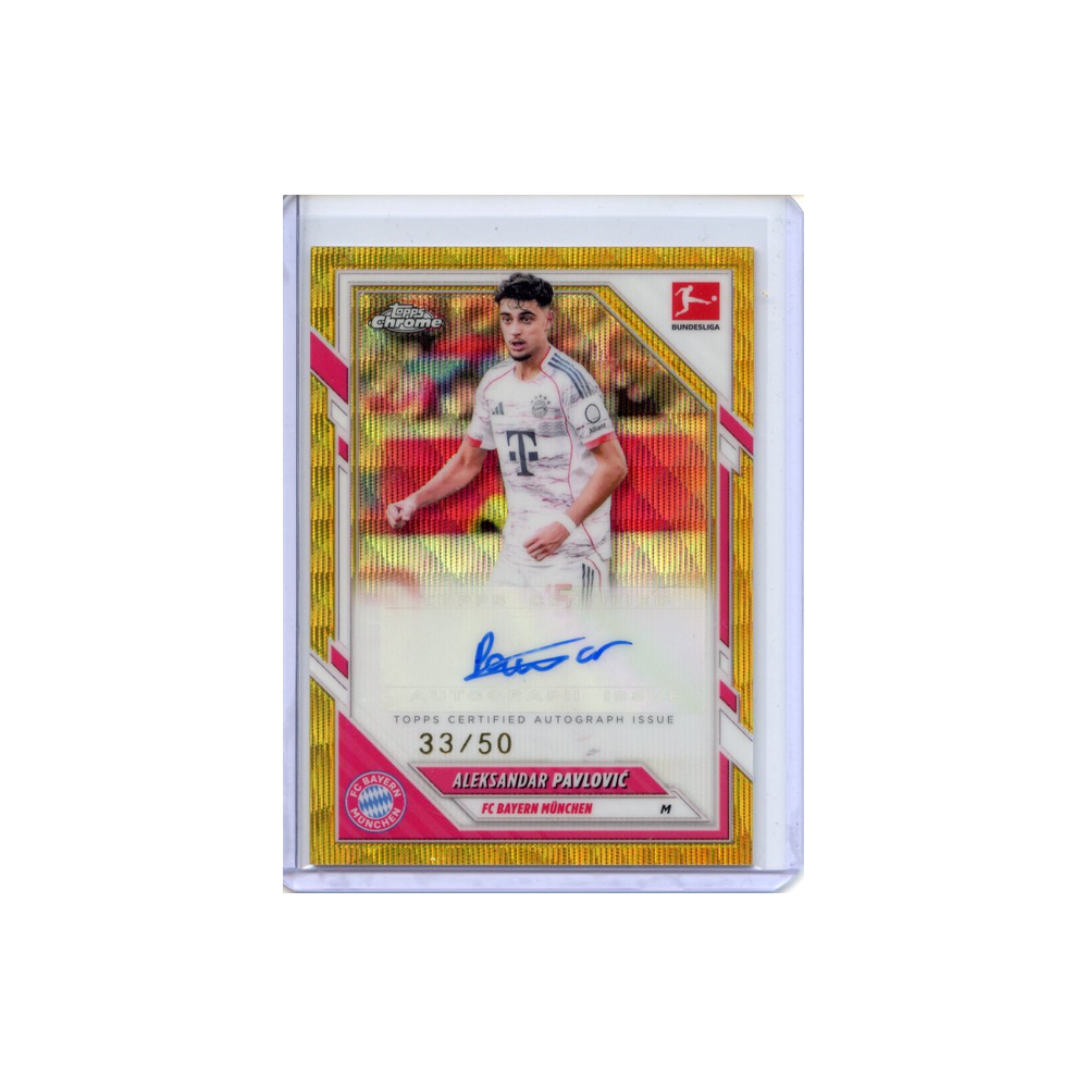Aleksandar-Pavlovic-Auto-Gold-Wave-/50-2025-Topps-Chrome-Vorderseite