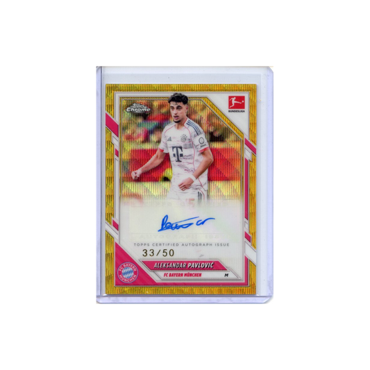 Aleksandar-Pavlovic-Auto-Gold-Wave-/50-2025-Topps-Chrome-Vorderseite