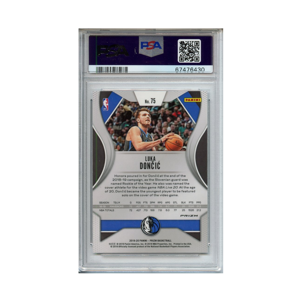 Luka-Doncic-Silver-Prizm-2019-Panini-Prizm-PSA-10-Rückseite