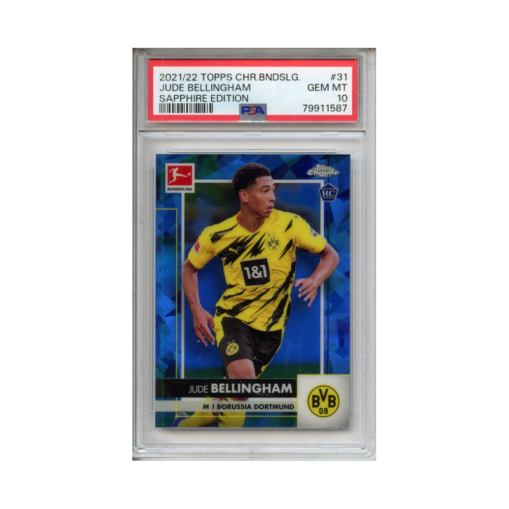 Jude-Bellingham-Sapphire-Edition-2020/21-Topps-Chrome-Bundesliga-PSA-10-Vorderseite