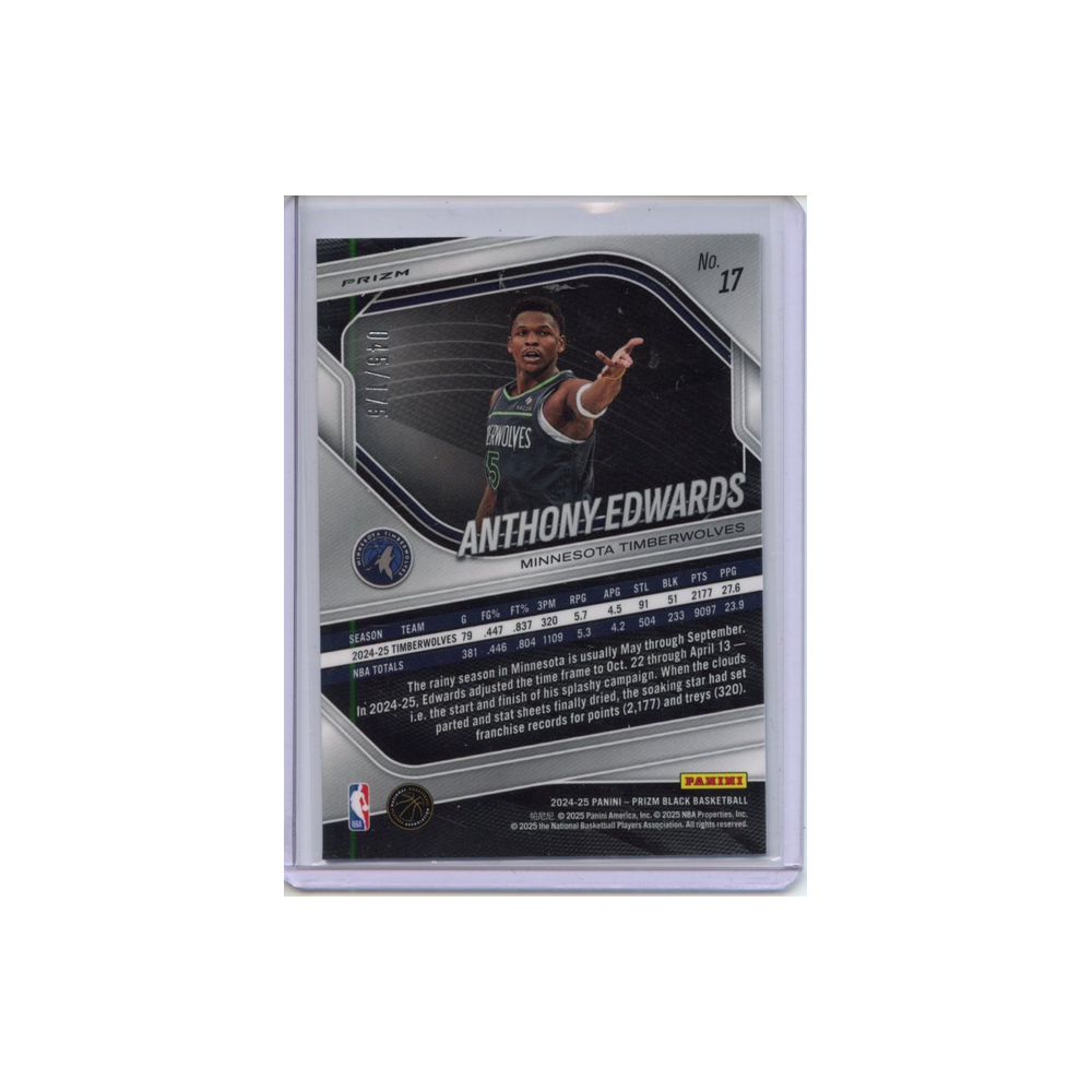 Anthony-Edwards-White-/175-2024-Prizm-Black-Rückseite