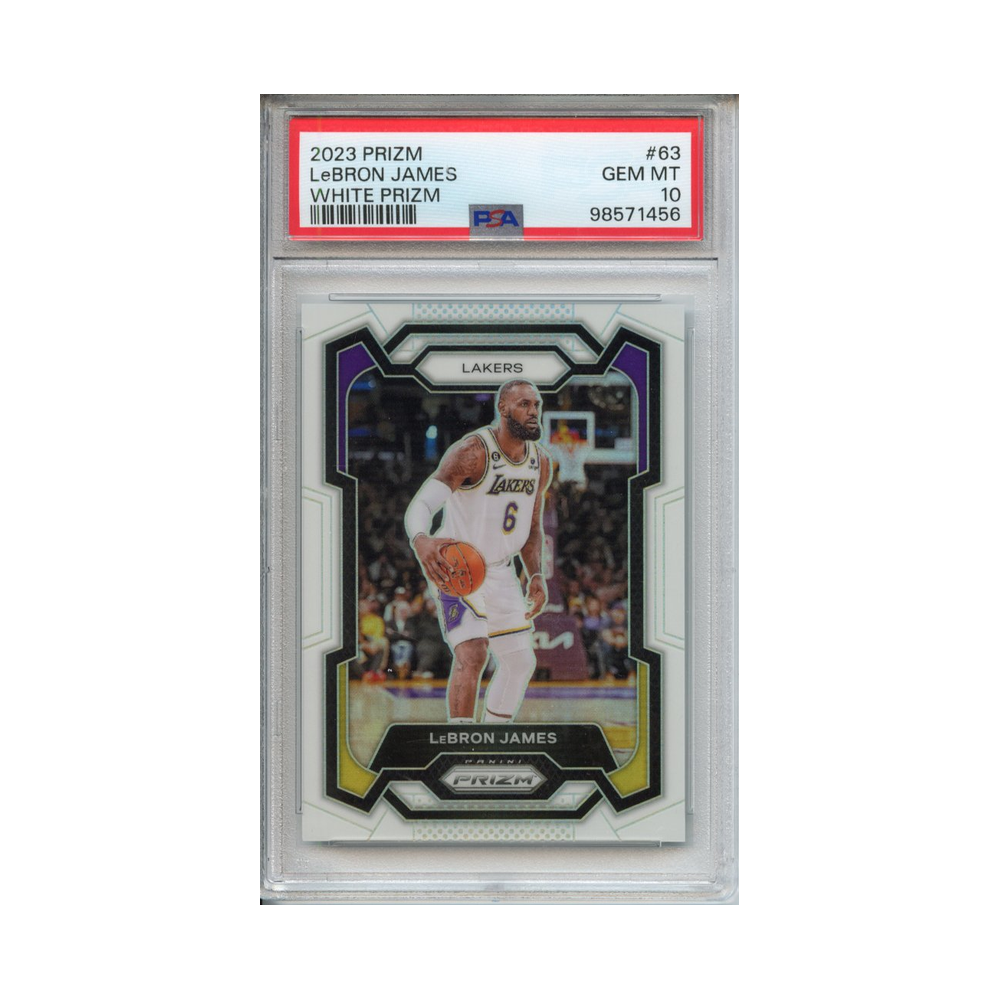 Lebron-James-White-Prizm-2023-Prizm-PSA-10-Vorderseite