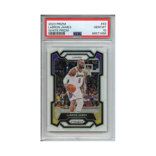 Lebron-James-White-Prizm-2023-Prizm-PSA-10-Vorderseite