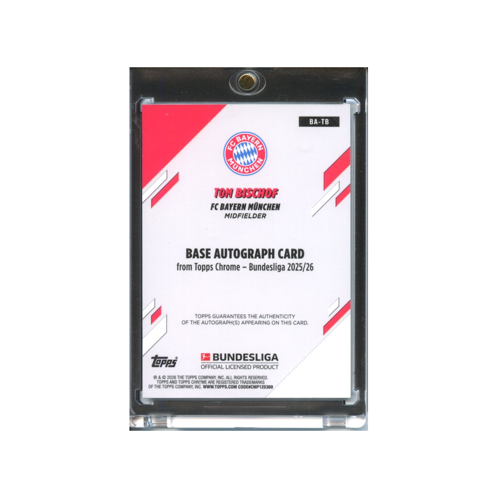 Tom-Bischof-Auto-Black-/10-2025-Topps-Chrome-Rückseite