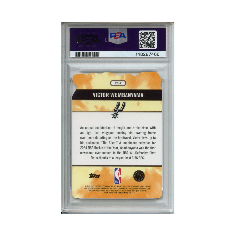 Victor-Wembanyama-Rock-Stars-2025-Topps-Chrome-PSA-9-Rückseite