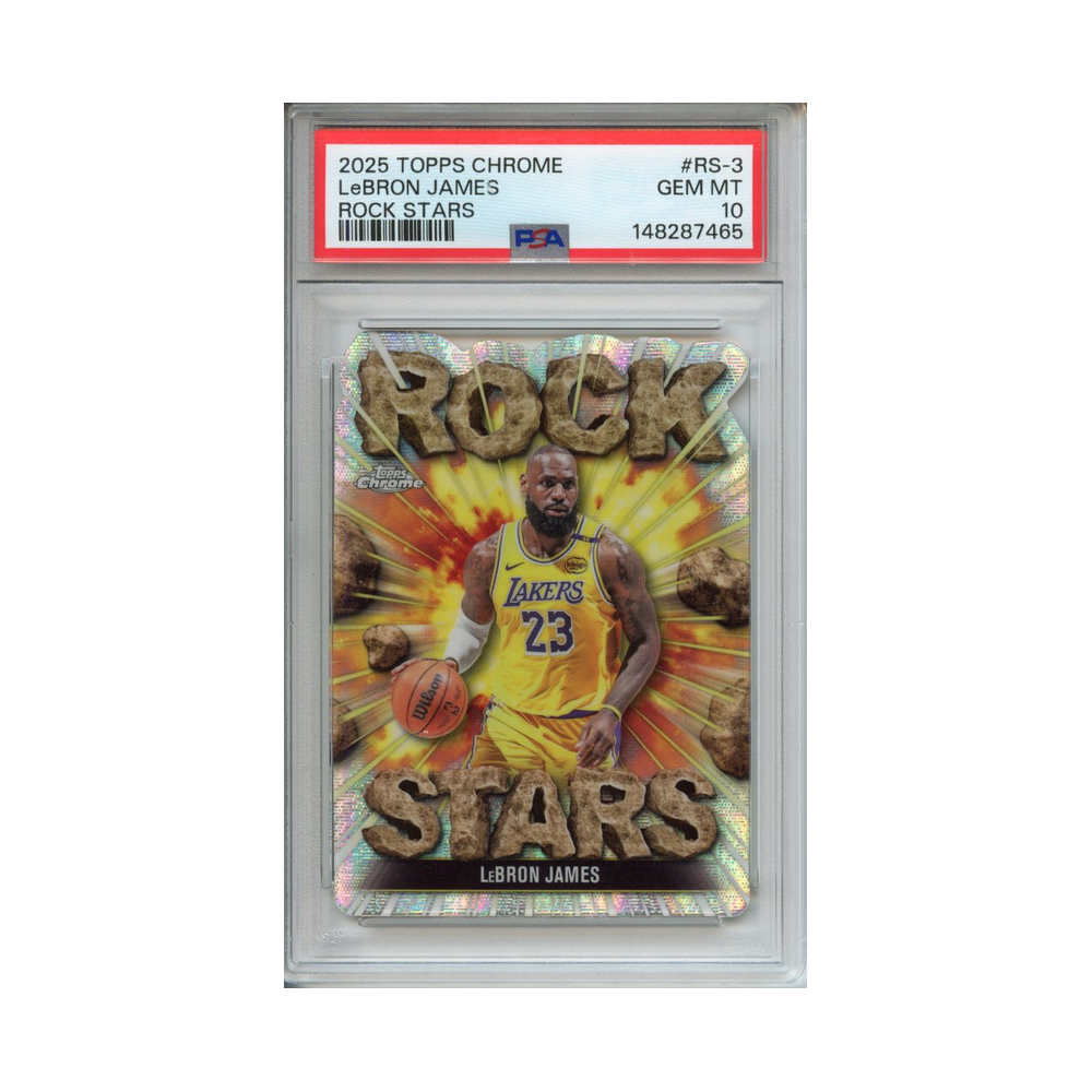 Lebron-James-Rock-Stars-2025-Topps-Chrome-PSA-10-Vorderseite