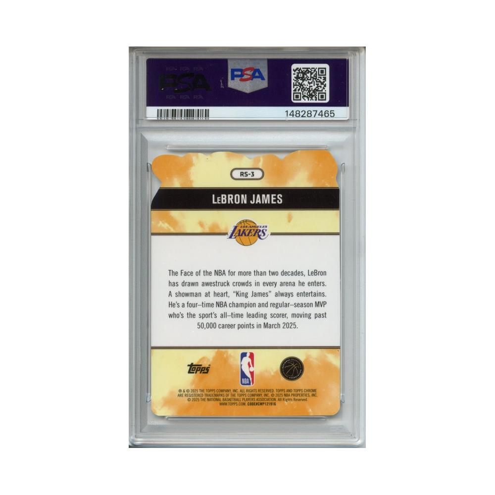 Lebron-James-Rock-Stars-2025-Topps-Chrome-PSA-10-Rückseite