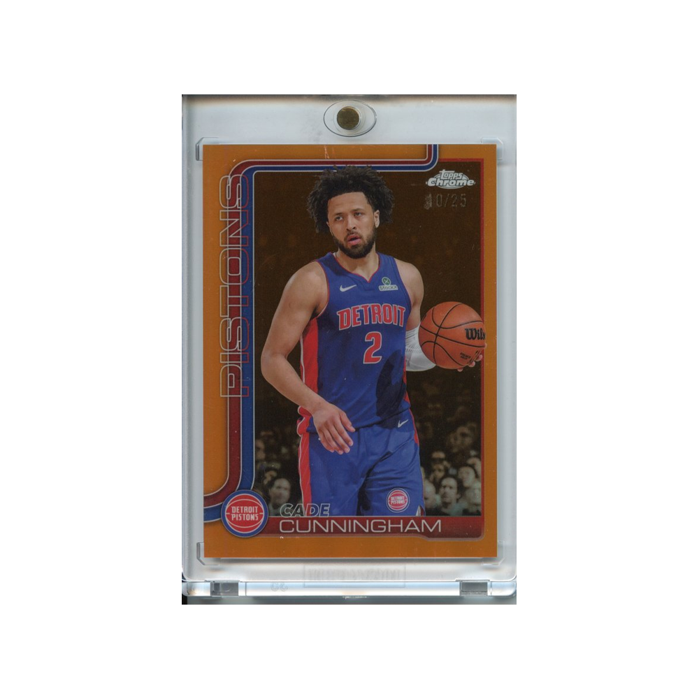Cade-Cunningham-Orange-Refractor-/25-2025-Topps-Chrome-Vorderseite