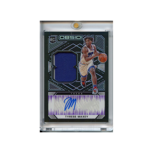 Tyrese-Maxey-Patch-Auto-/49-2020-Obsidian-Vorderseite
