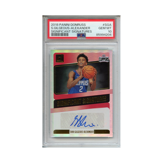 Shai-Gilgeous-Alexander-Significant-Signatures-2018-Panini-Donruss-PSA-10-Vorderseite