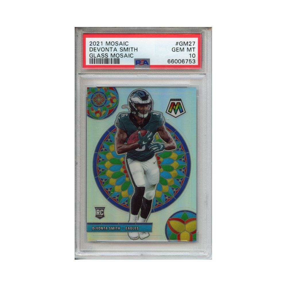 Devonta-Smith-Glass-Mosaic-2021-Mosaic-PSA-10-Vorderseite