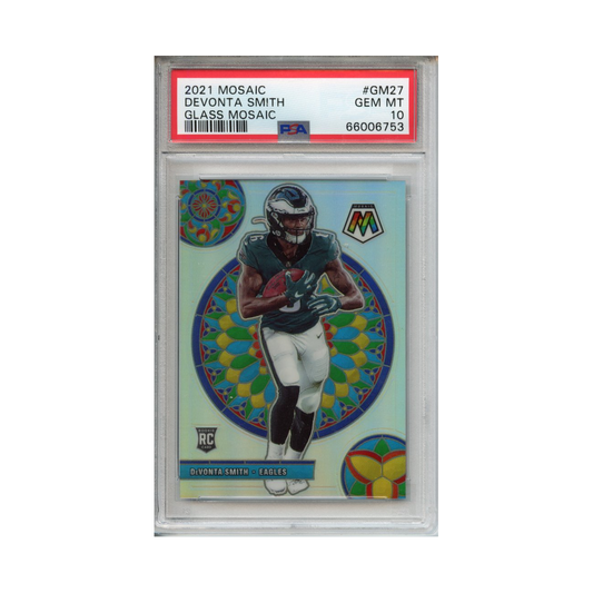 Devonta-Smith-Glass-Mosaic-2021-Mosaic-PSA-10-Vorderseite