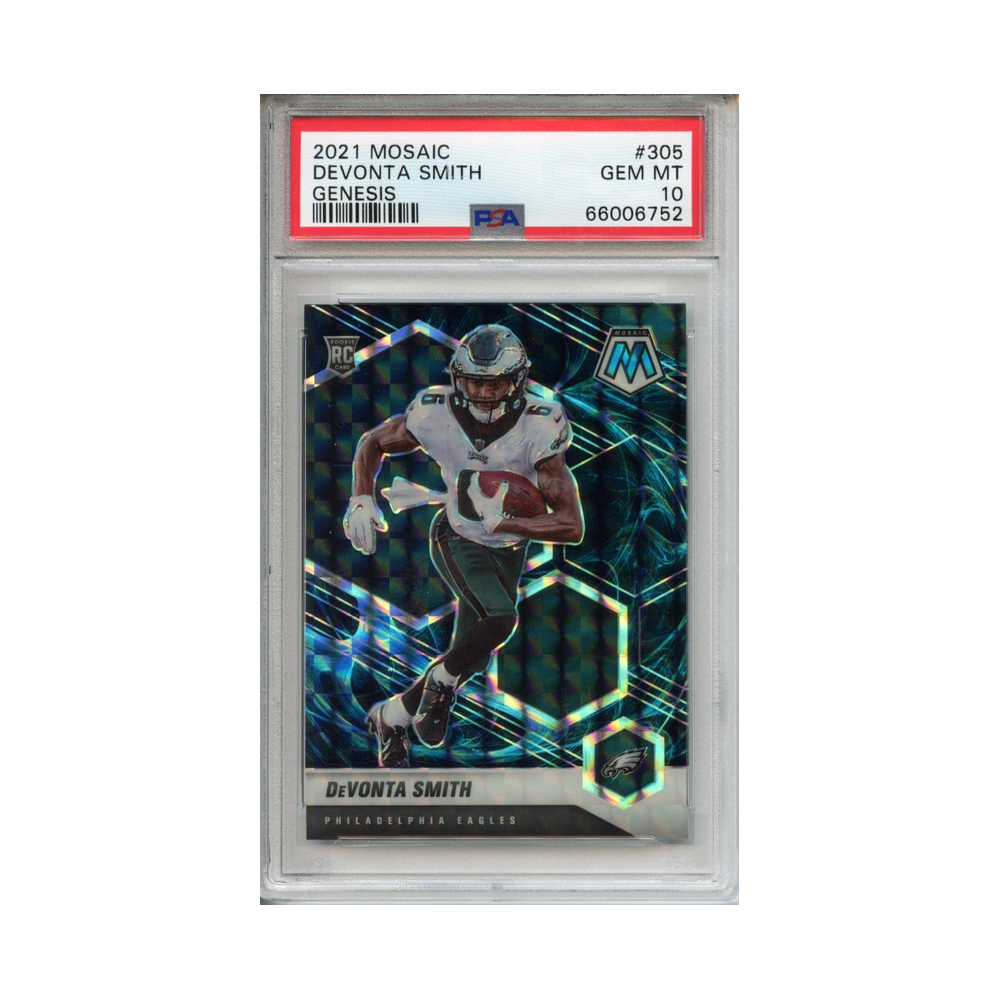 Devonta-Smith-Genesis-2021-Mosaic-PSA-10-Vorderseite