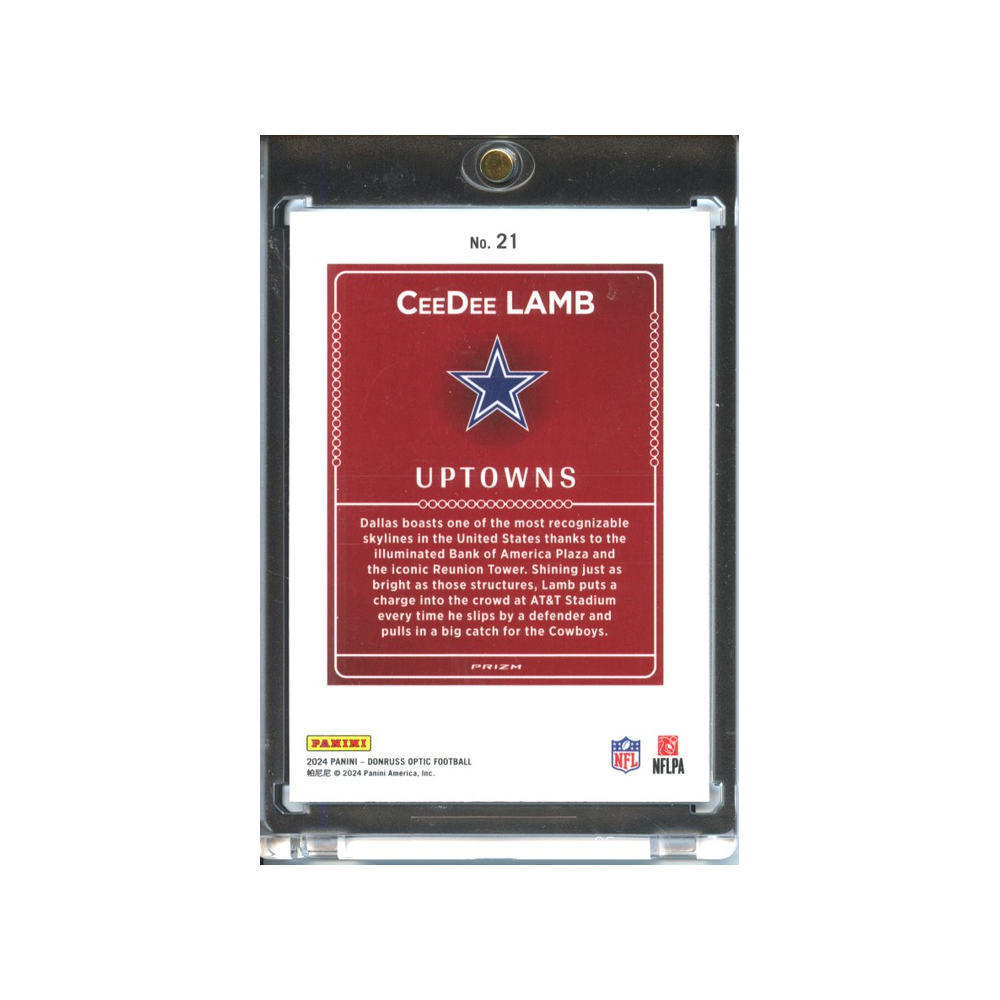 CeeDee-Lamb-Uptowns-2024-Donruss-Optic-Rückseite