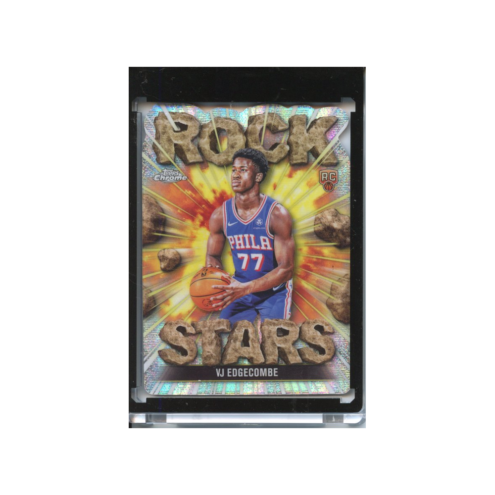 VJ-Edgecombe-Rock-Stars-2025-Topps-Chrome-Vorderseite
