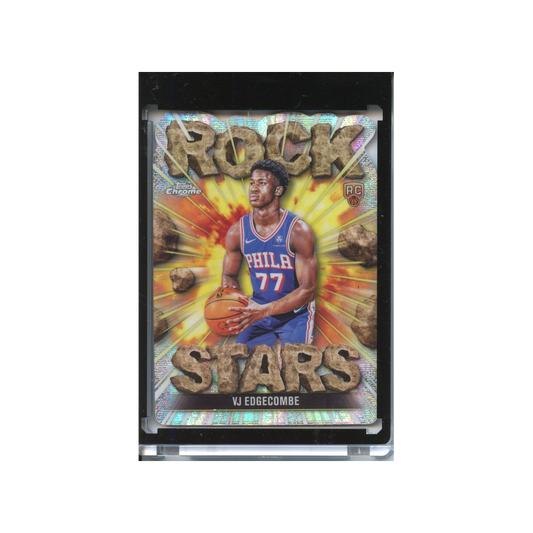 VJ-Edgecombe-Rock-Stars-2025-Topps-Chrome-Vorderseite