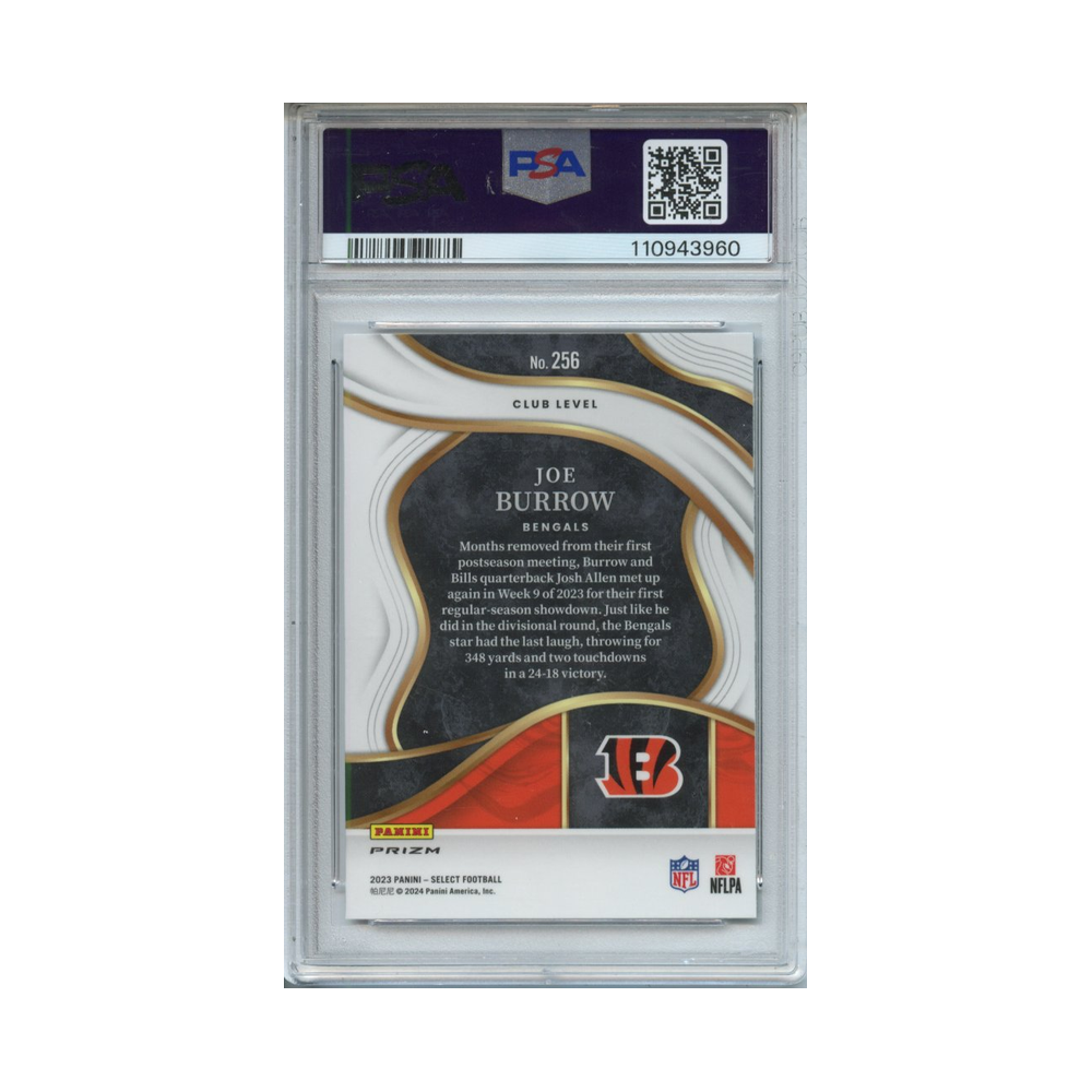 Joe-Burrow-Cosmic-2023-Select-PSA-10-Rückseite