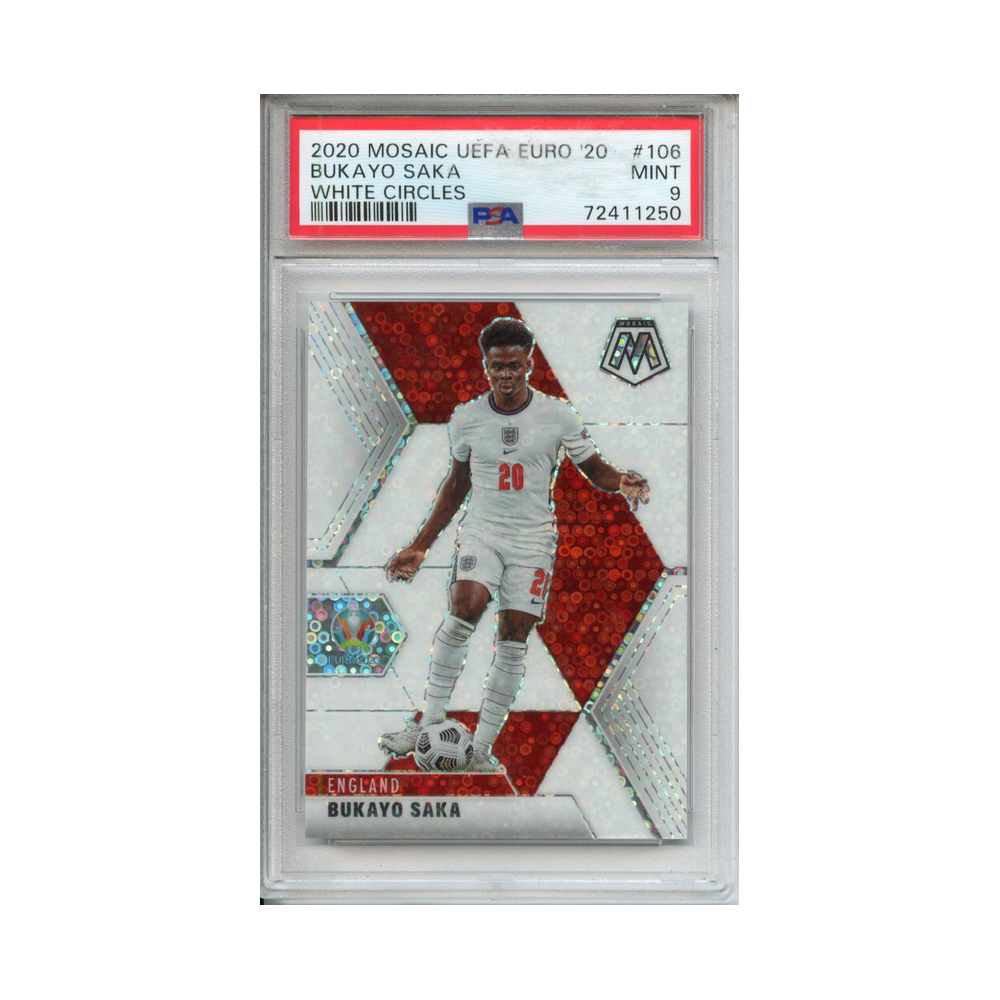 Bukayo-Saka-White-Circles-2020-Mosaic-UEFA-Euro-'20-PSA-9-Vorderseite
