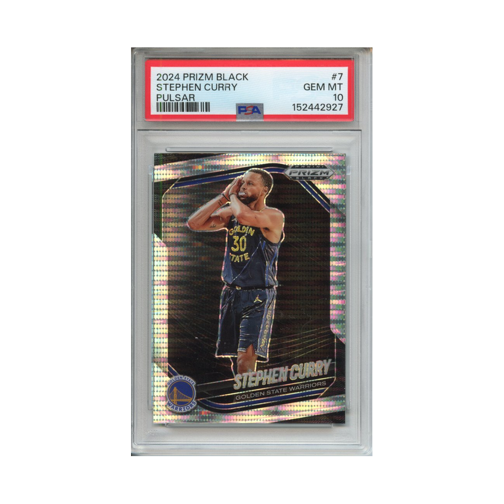 Stephen-Curry-Pulsar-2024-Prizm-Black-PSA-10-Vorderseite