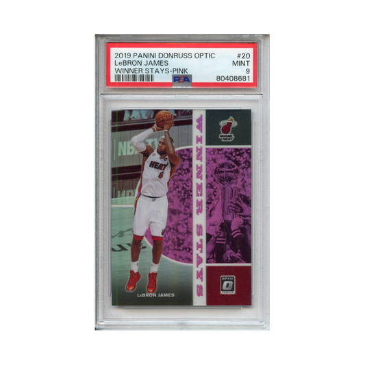 Lebron-James-Winner-Stays-Pink-2019-Panini-Donruss-Optic-PSA-9-Vorderseite