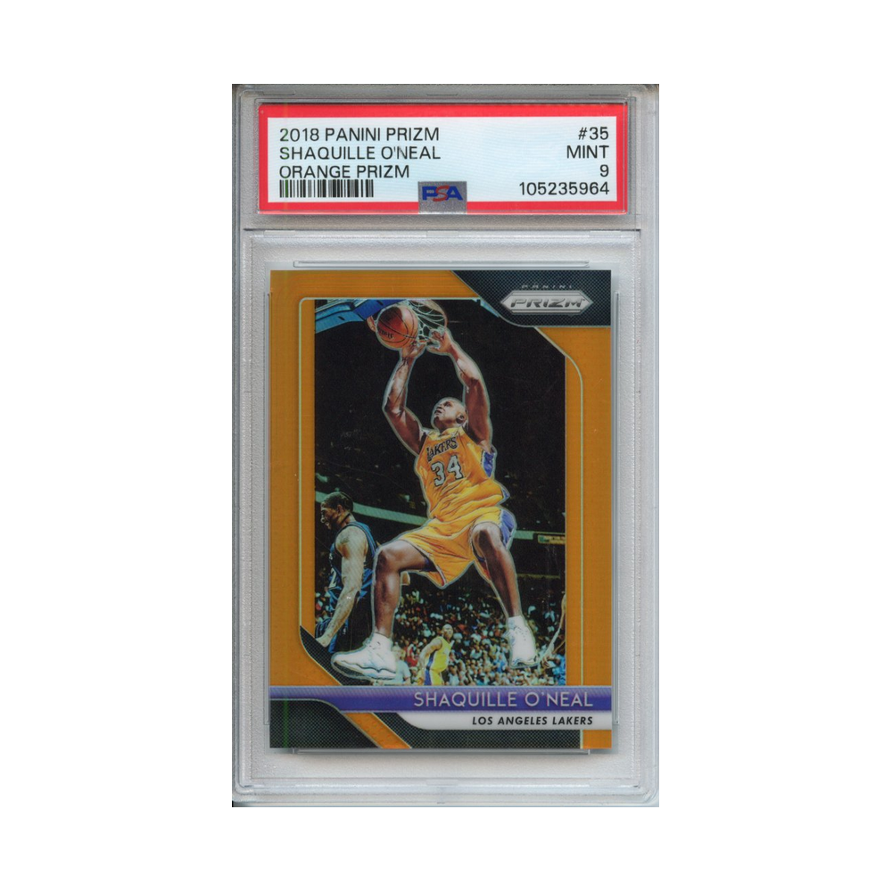 Shaquille-O'Neal-Orange-Prizm-2018-Panini-Prizm-PSA-9-Vorderseite