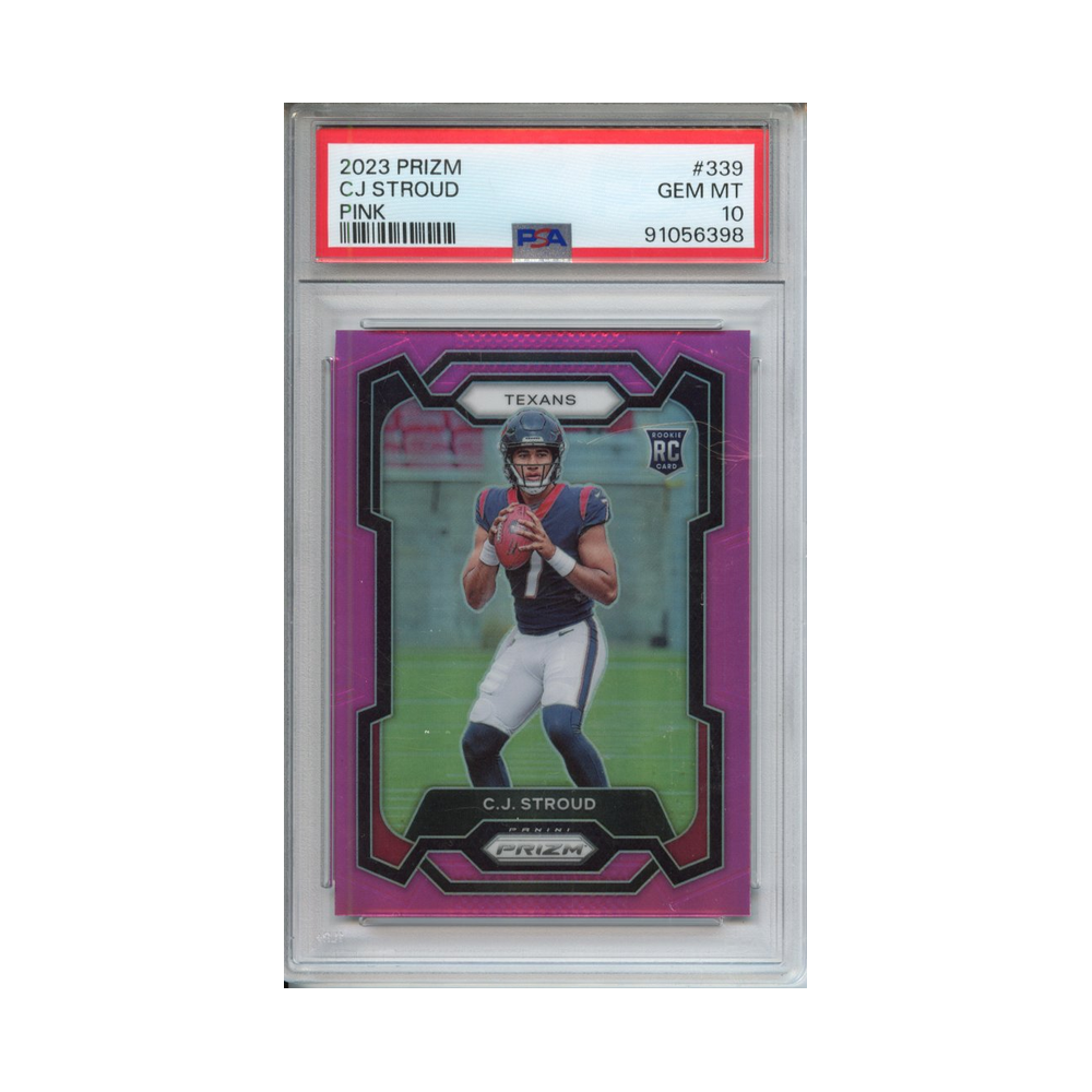 CJ-Stroud-Pink-2023-Prizm-PSA-10-Vorderseite
