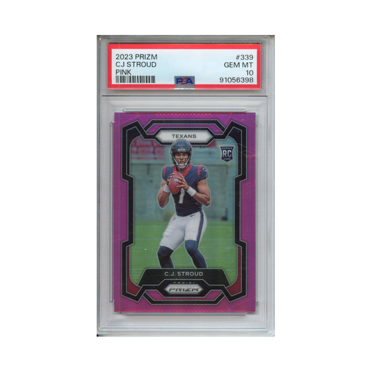CJ-Stroud-Pink-2023-Prizm-PSA-10-Vorderseite