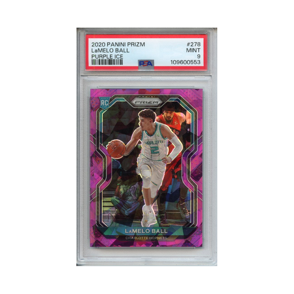 Lamelo-Ball-Purple-Ice-2020-Panini-Prizm-PSA-9-Vorderseite