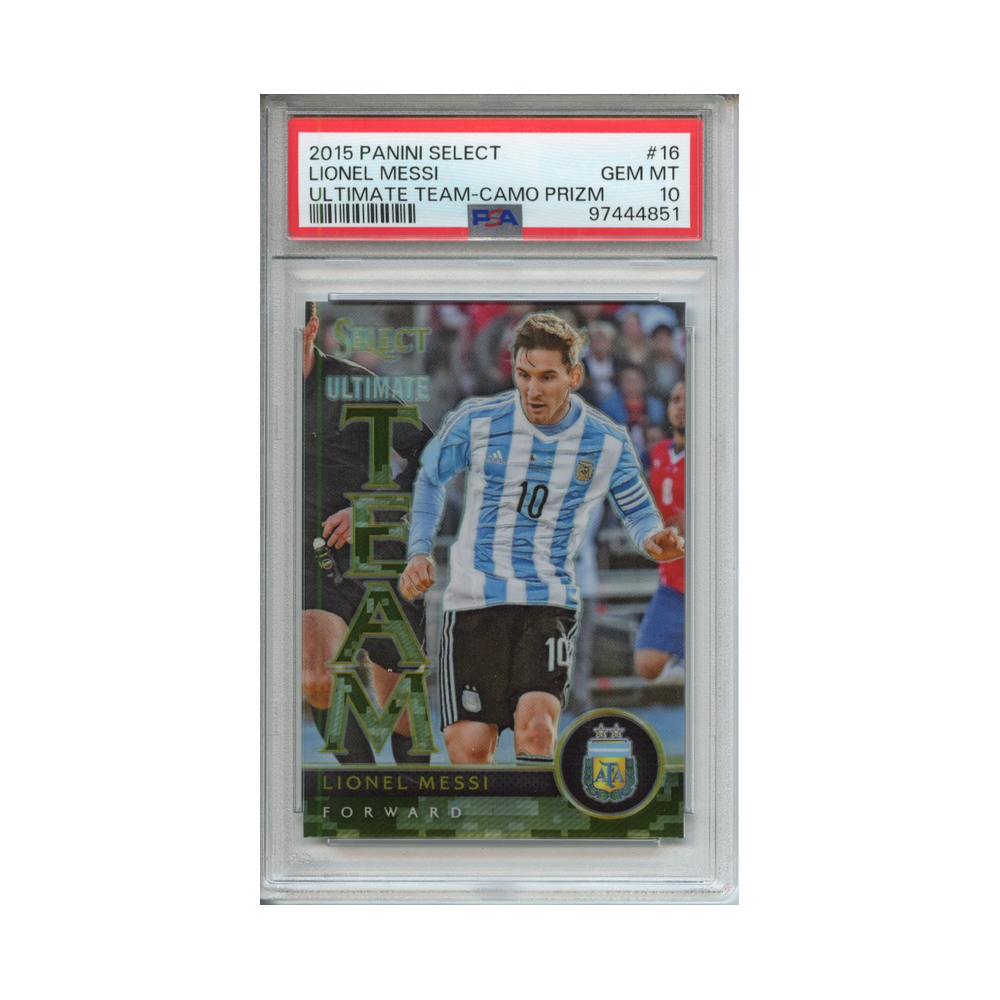 Lionel-Messi-Ultimate-Team-Camo-Prizm-PSA-10-Vorderseite