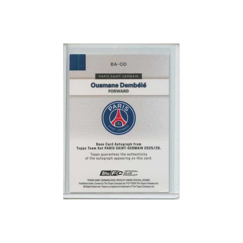 Ousmane-Dembele-Autograph-Gold-/50-2025-Topps-Rückseite
