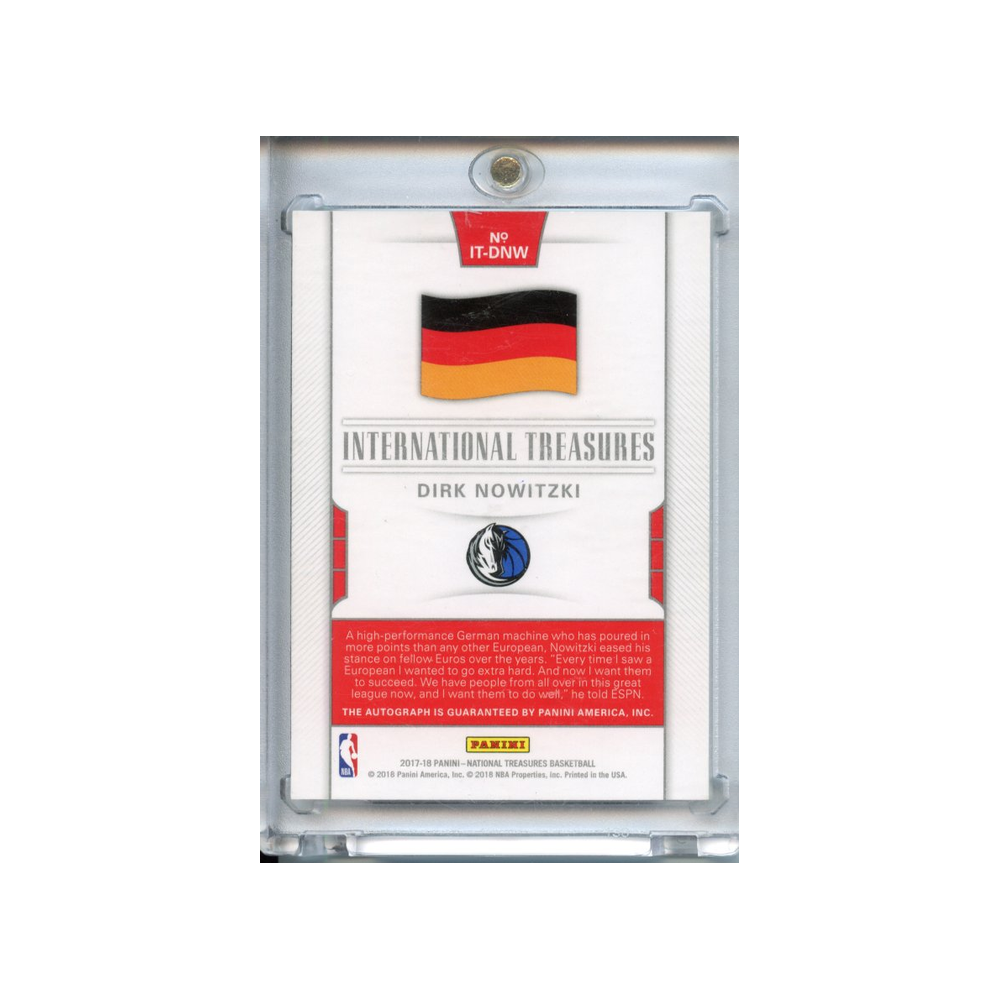Dirk-Nowitzki-Auto-International-Treasures-/25-2017-National-Treasures-Rückseite