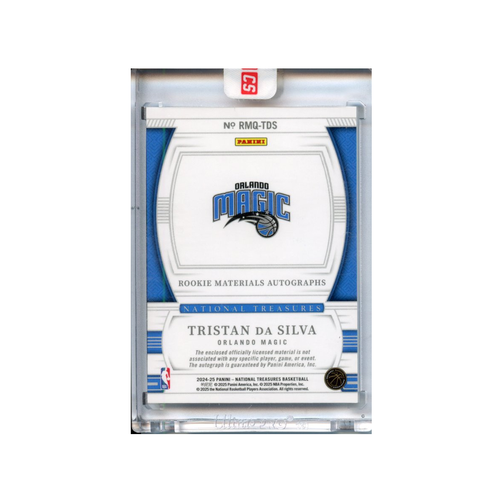 Tristan-Da-Silva-Rookie-Materials-Autographs-/24--2024-National-Treasures-Rückseite