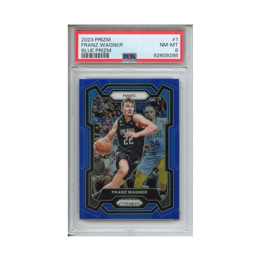 Franz-Wagner-Blue-Prizm-2023-Prizm-PSA-8-Vorderseite