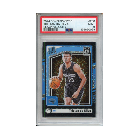 Tristan-Da-Silva-Black-Velocity-2024-Donruss-Optic-PSA-9-Vorderseite