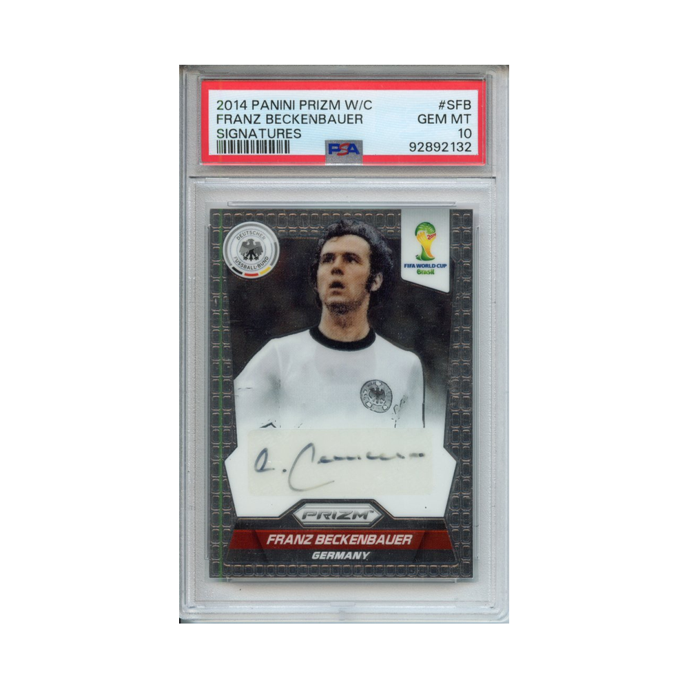 Franz-Beckenbauer-Signatures-2014-Panini-Prizm-W/C-PSA-10-Vorderseite