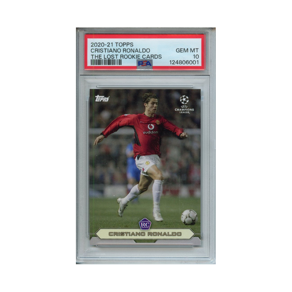 Cristiano-Ronaldo-The-Lost-Rookie-Cards-2020-21-Topps-PSA-10-Vorderseite