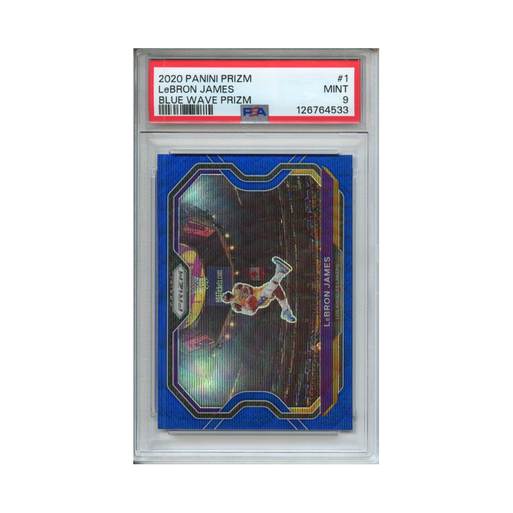Lebron-James-Blue-Wave-Prizm-2020-Panini-Prizm-PSA-9-Vorderseite