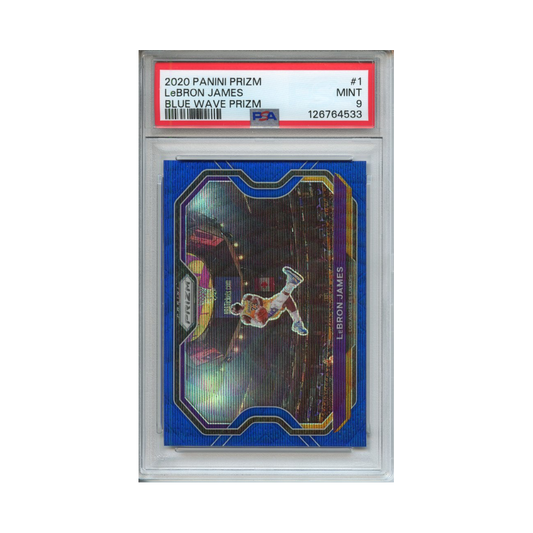 Lebron-James-Blue-Wave-Prizm-2020-Panini-Prizm-PSA-9-Vorderseite