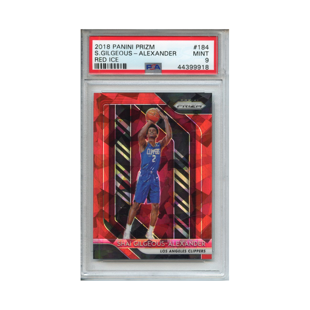 Shai-Gilgeous-Alexander-Red-Ice-2018-Panini-Prizm-PSA-9-Vorderseite