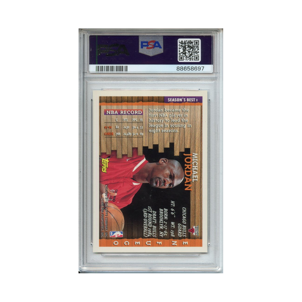 Michael-Jordan-Season's-Best-1996-Topps-PSA-9-Rückseite