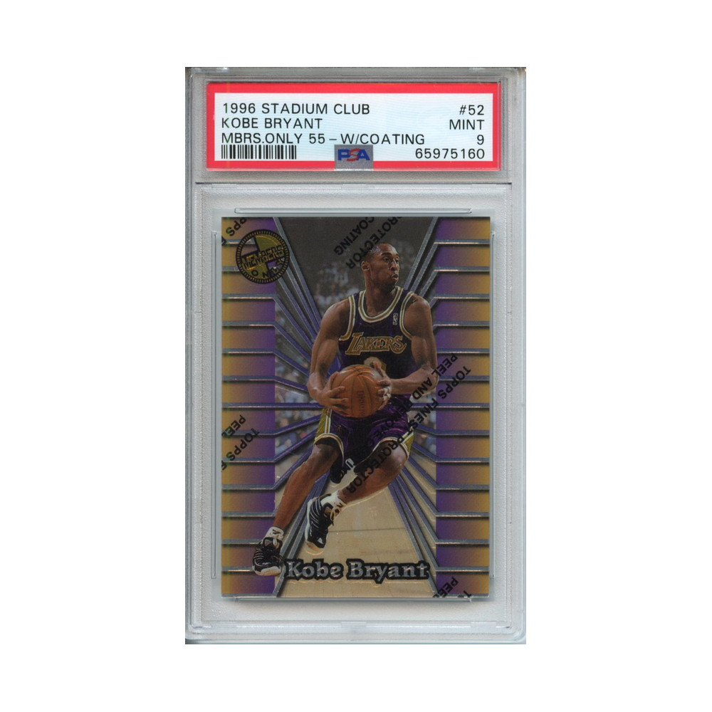 Kobe-Bryant-Members-Only-55--W/Coating-1996-Stadium-Club-PSA-9-Vorderseite