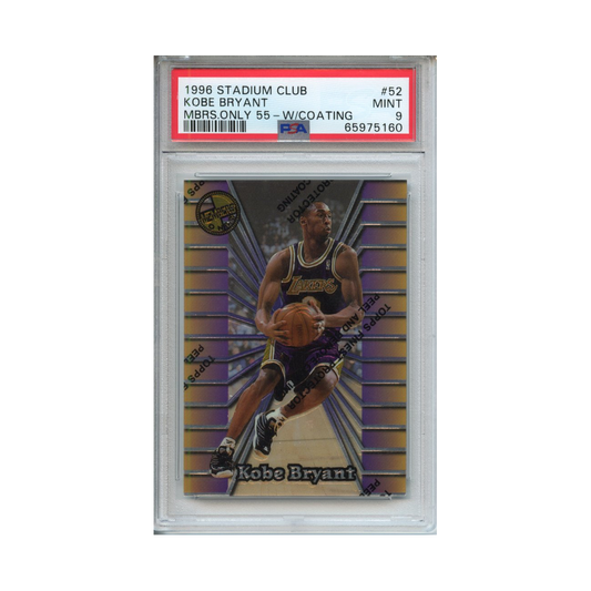 Kobe-Bryant-Members-Only-55--W/Coating-1996-Stadium-Club-PSA-9-Vorderseite