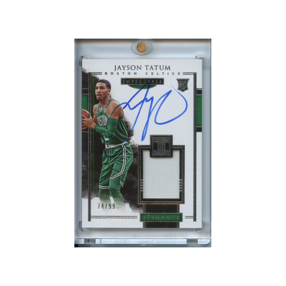 Jayson-Tatum-Patch-Autograph-Elegance-/99-2017-Impeccable-Vorderseite