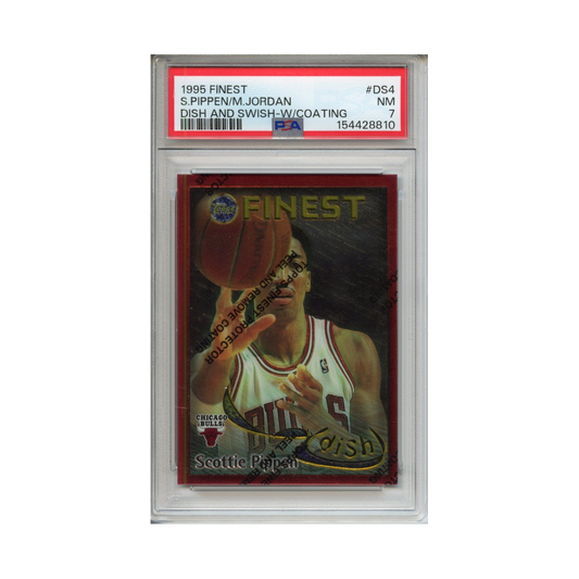 Scottie-Pippen/-Michael-Jordan-Dish-and-Wish--W/Coating-1995-Finest-PSA-7-Vorderseite