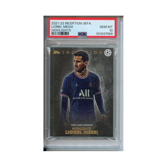 Lionel-Messi-Highlights-2021-22-Inception-UEFA-PSA-10-Vorderseite