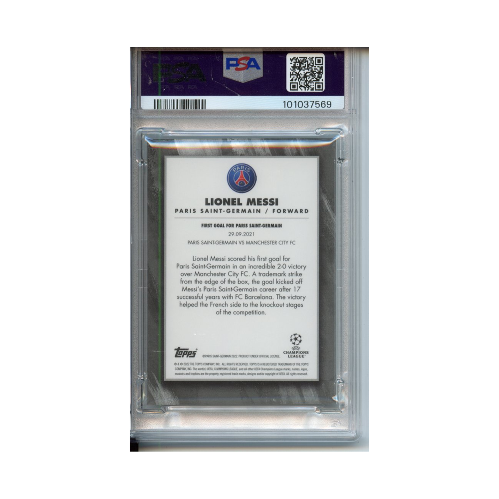 Lionel-Messi-Highlights-2021-22-Inception-UEFA-PSA-10-Rückseite