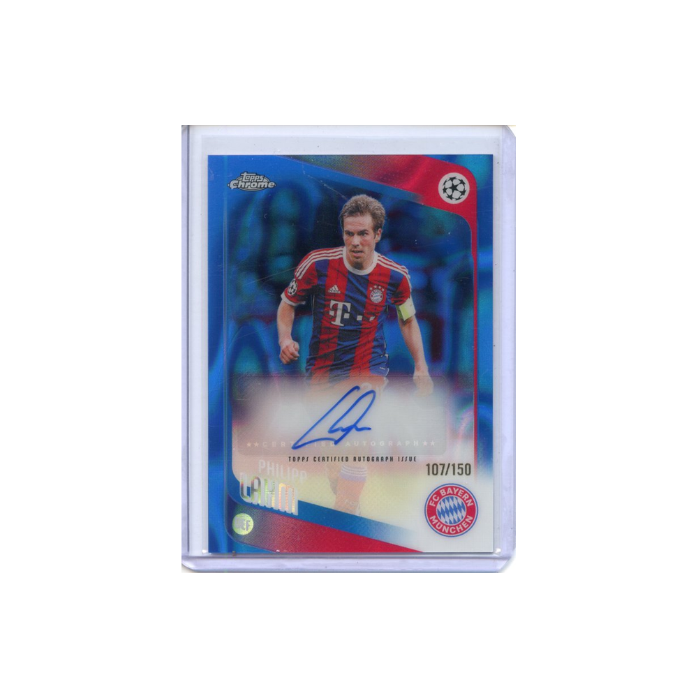 Philipp-Lahm-Autograph-Blue-Lava-/150-2025-Topps-Chrome-Vorderseite