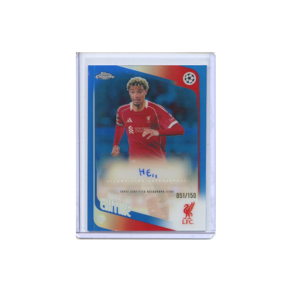 Hugo-Ekitike-Autograph-Blue--/150-2025-Topps-Chrome-Vorderseite