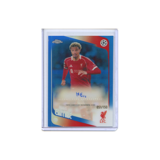 Hugo-Ekitike-Autograph-Blue--/150-2025-Topps-Chrome-Vorderseite